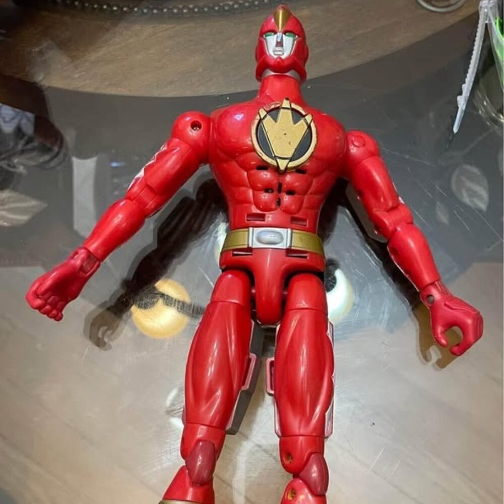 POWER RANGERS DINO THUNDER RED RANGER FIGURE MEGAZORD SOUND 2003 BANDAI 12''